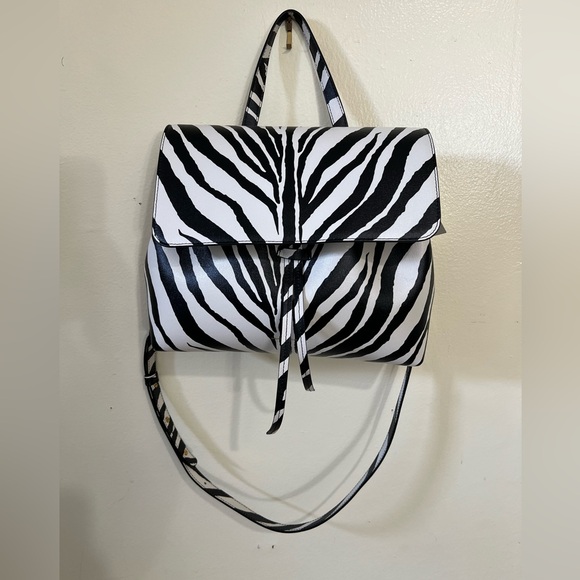 New-Mansur Gavriel Zebra-Print Leather Tote Bag - Picture 12 of 14